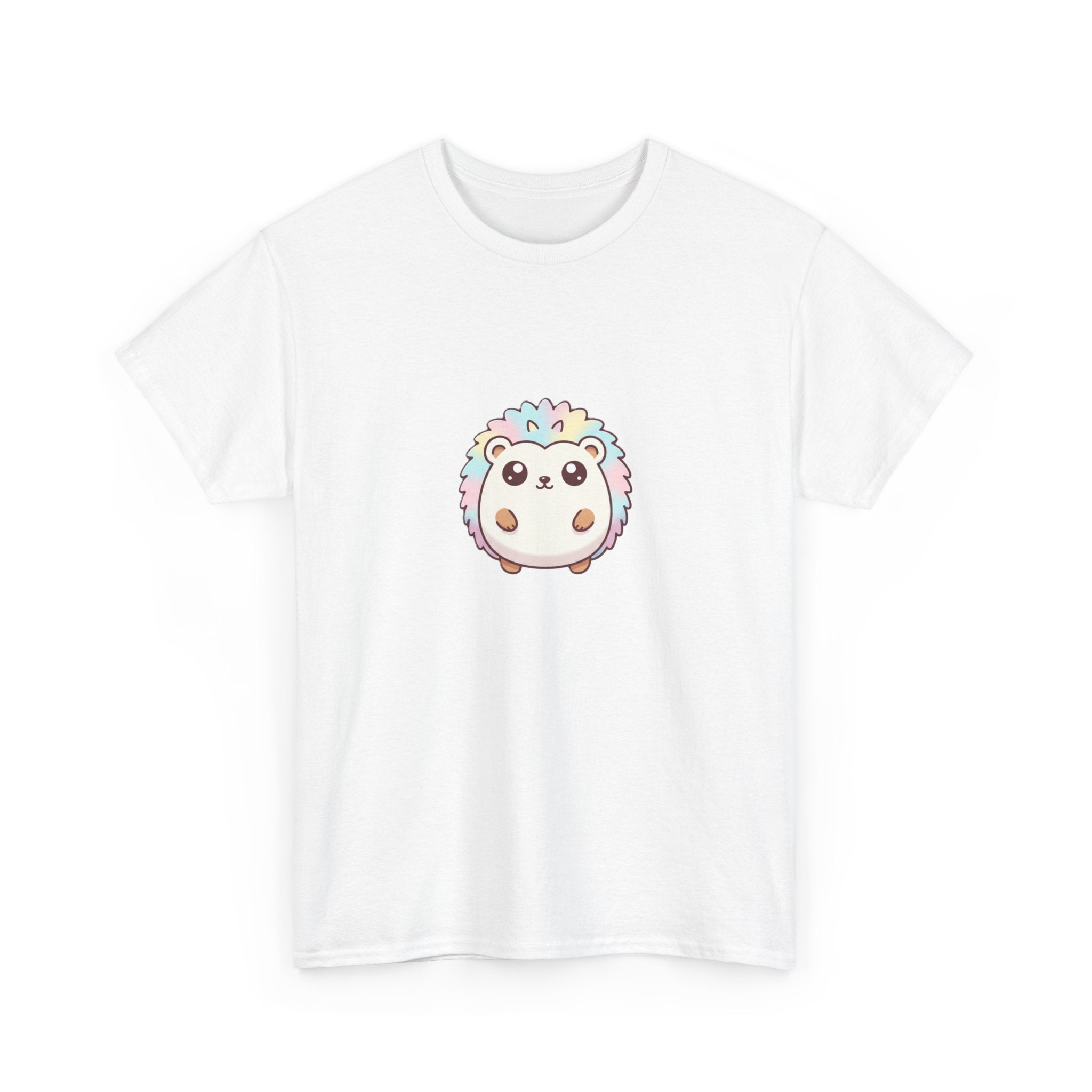 Cute Rainbow Hedgehog T-Shirt — Kawaii Animal Graphic Tee - Adult
