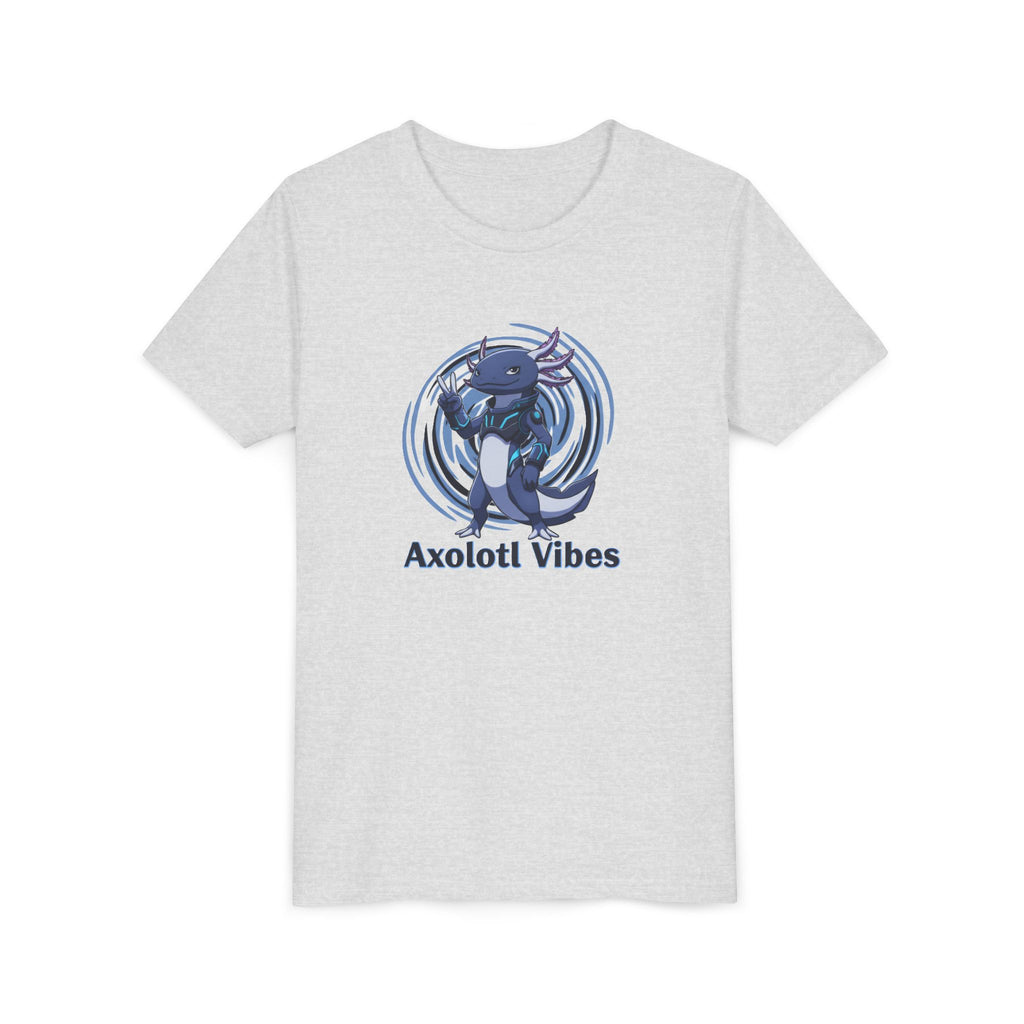 Youth Tee - 'Axolotl Vibes' Cute Axolotl Salamander Graphic Shirt - Kids