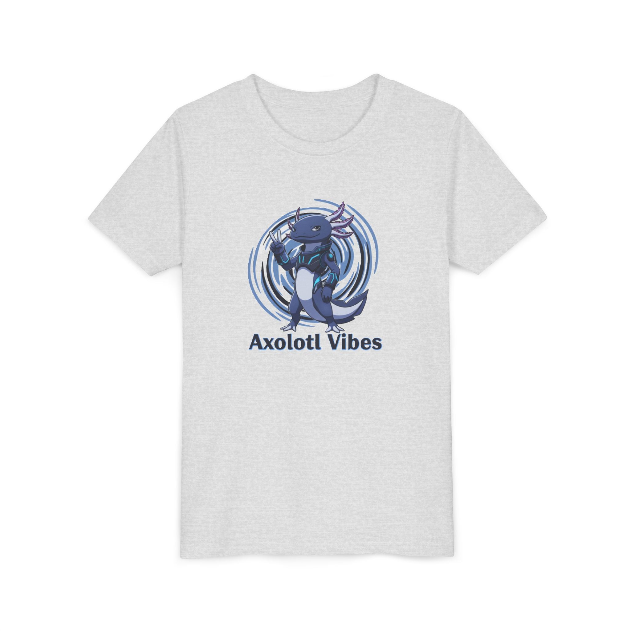 Youth Tee - 'Axolotl Vibes' Cute Axolotl Salamander Graphic Shirt - Kids