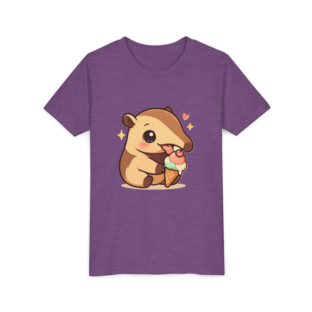 Cute Anteater Kids Tee – Kawaii Anteater Eating Ice Cream T-Shirt for Toddlers & Children