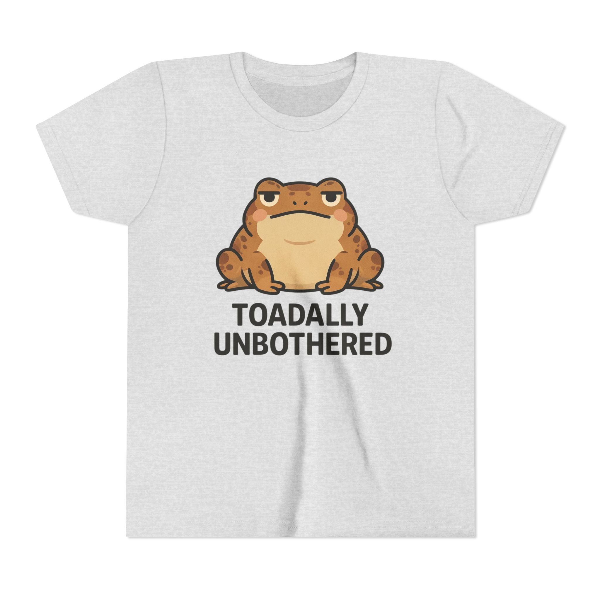 Youth Tee — 'Toadally Unbothered' Cute Frog Graphic Shirt for Kids
