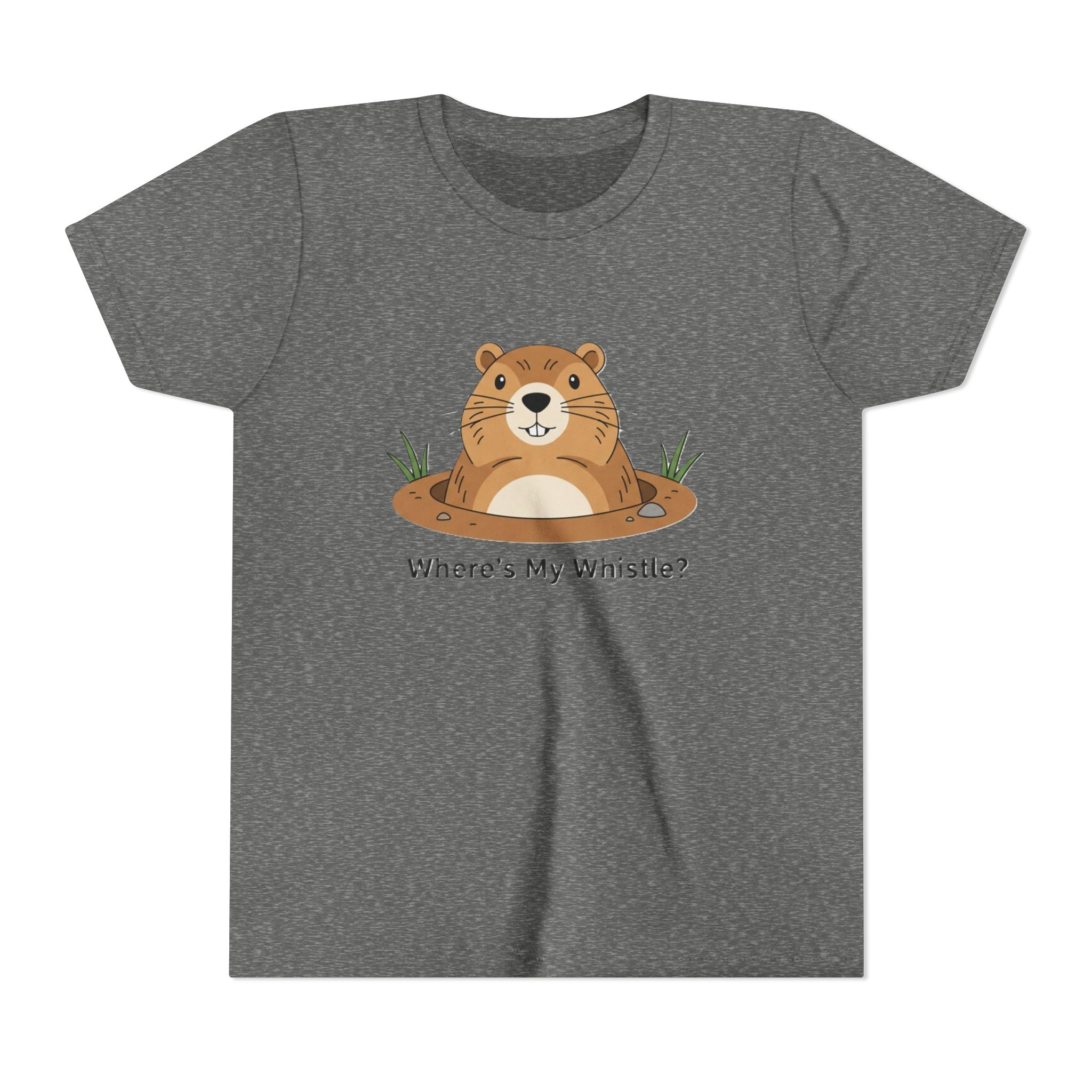 Groundhog Day Kid’s Tee — "Where's My Whistle?" Groundhog Graphic Youth T-Shirt