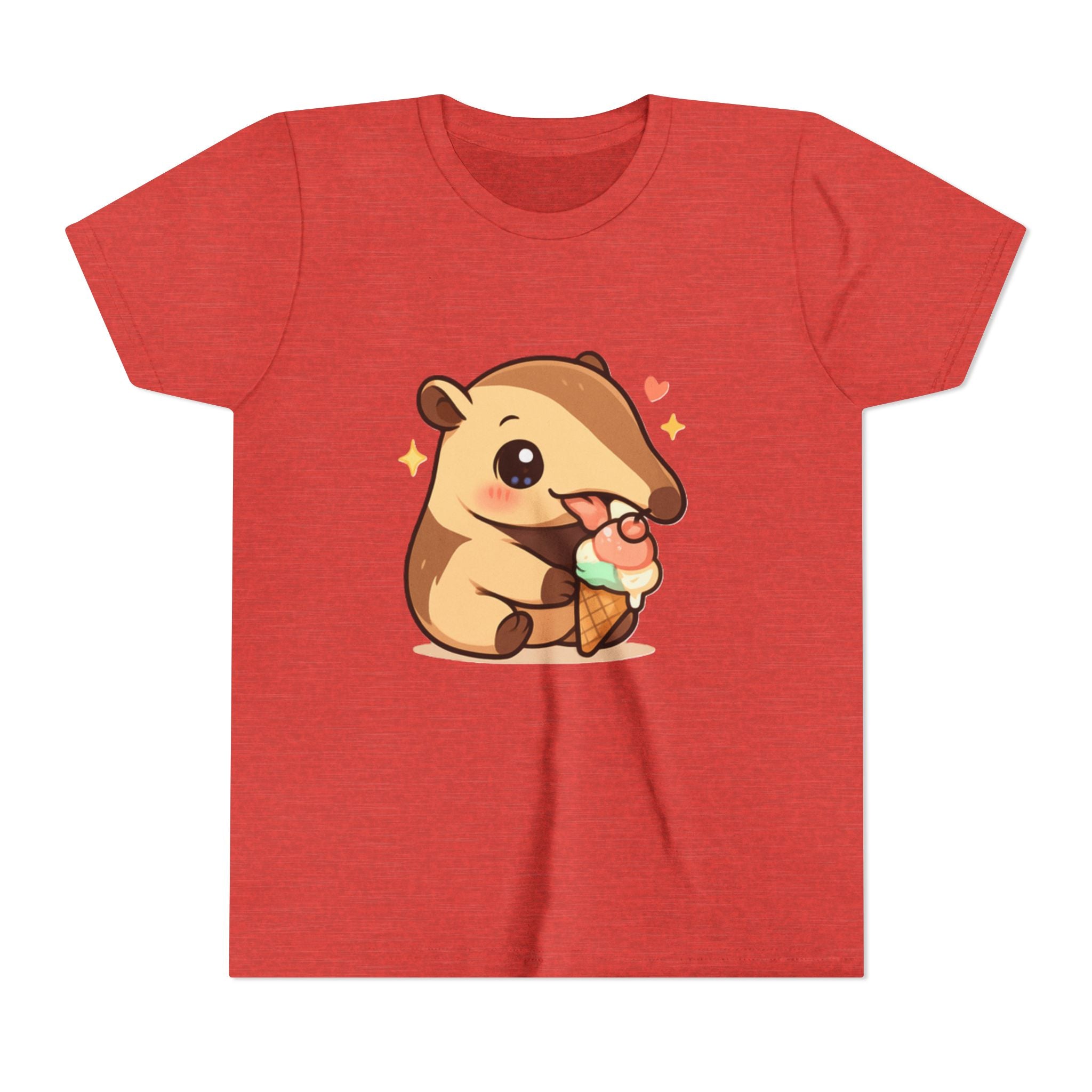 Cute Anteater Kids Tee – Kawaii Anteater Eating Ice Cream T-Shirt for Toddlers & Children