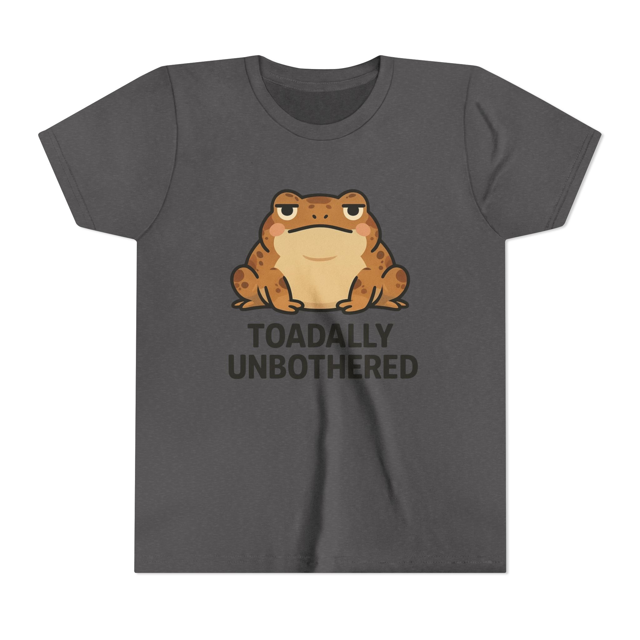 Youth Tee — 'Toadally Unbothered' Cute Frog Graphic Shirt for Kids
