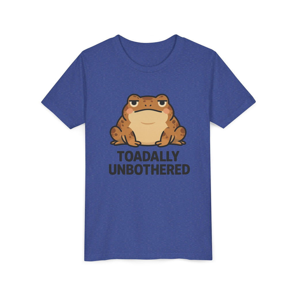 Youth Tee — 'Toadally Unbothered' Cute Frog Graphic Shirt for Kids