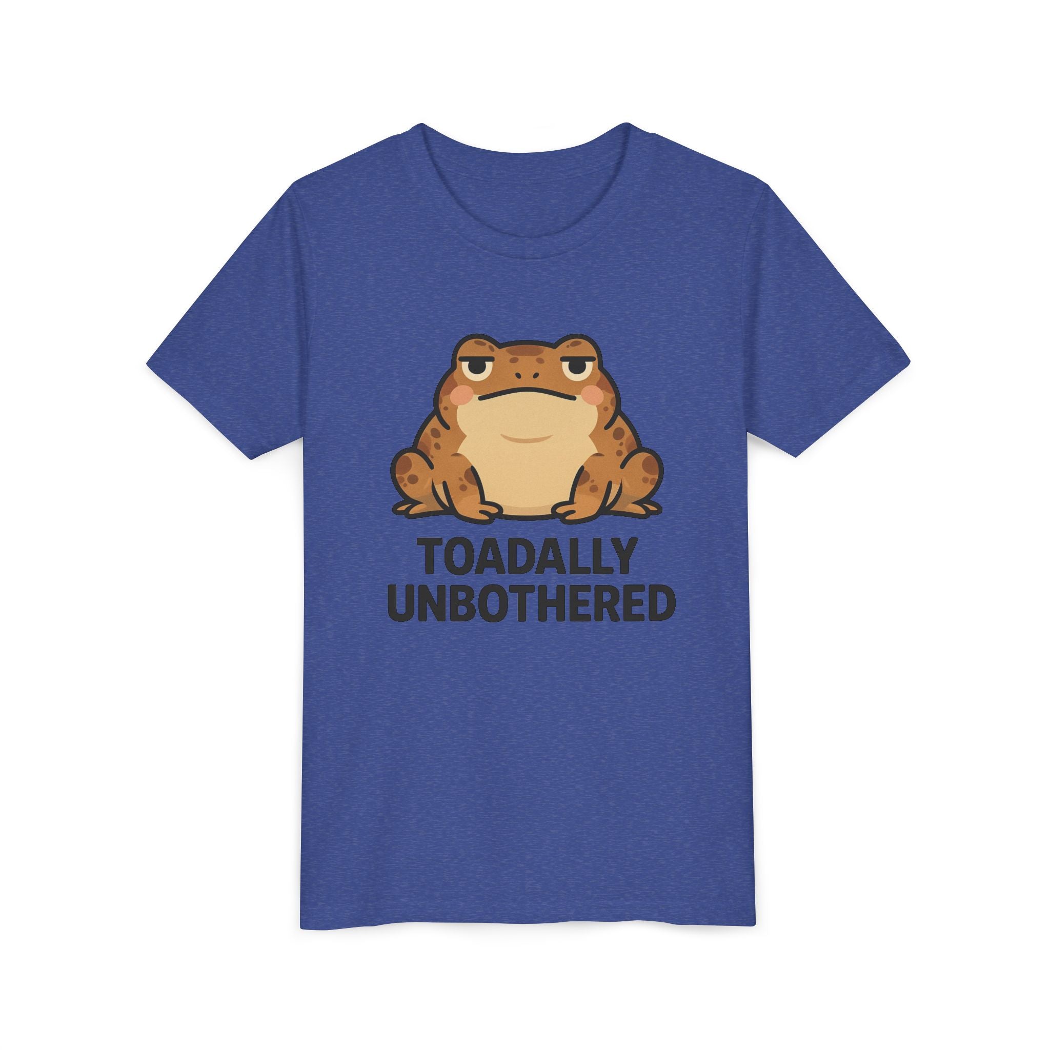 Youth Tee — 'Toadally Unbothered' Cute Frog Graphic Shirt for Kids