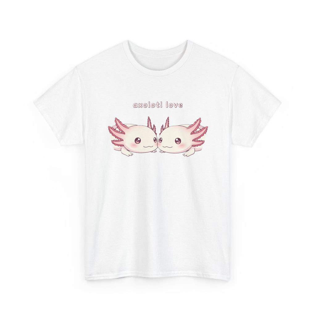 Axolotl Love T-Shirt — Cute Kissing Axolotls Graphic Tee - Adult