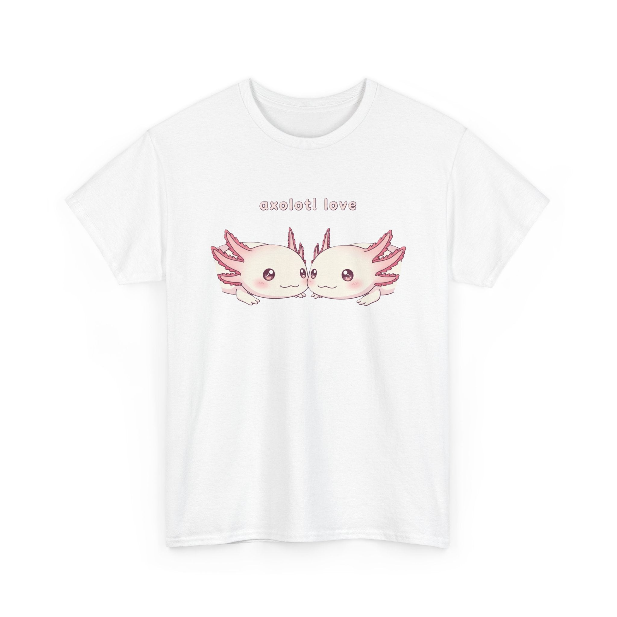 Axolotl Love T-Shirt — Cute Kissing Axolotls Graphic Tee - Adult