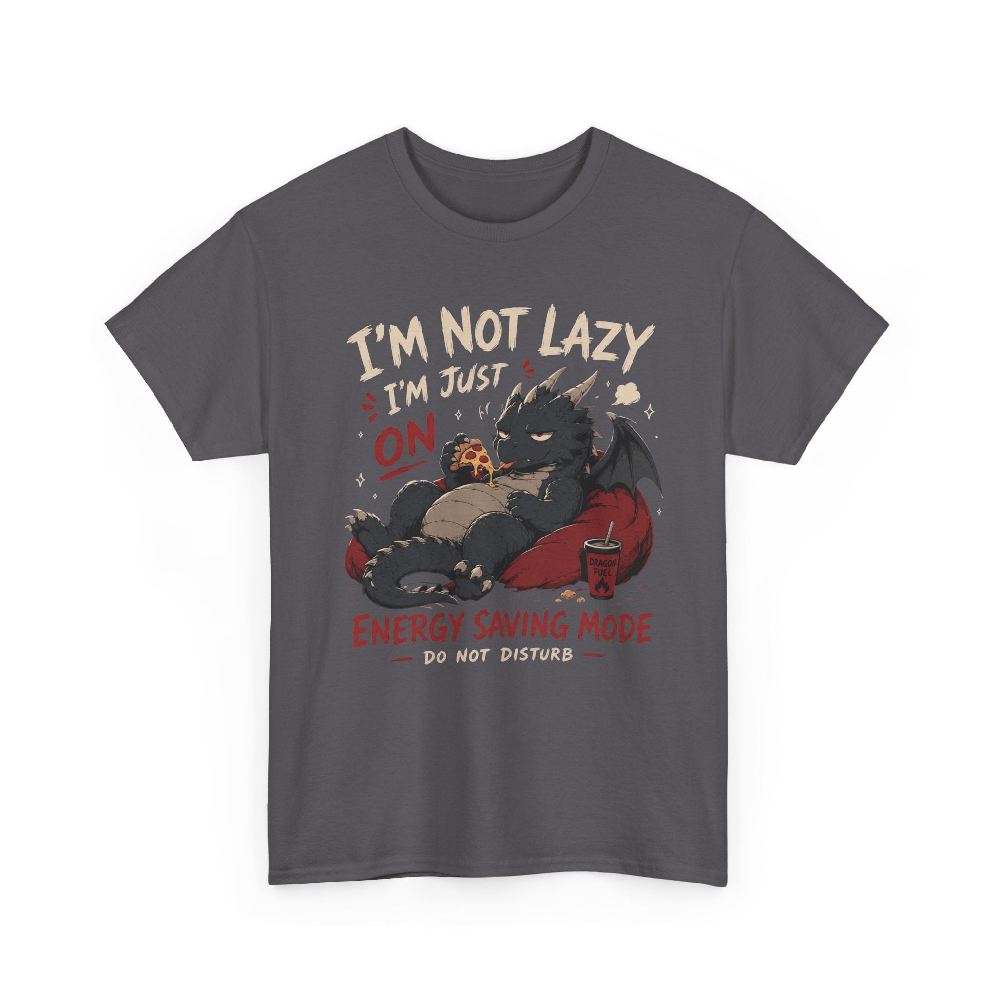 Lazy Dragon T-Shirt — "I'm Not Lazy, I'm Just On Energy Saving Mode" Graphic Tee - Adult