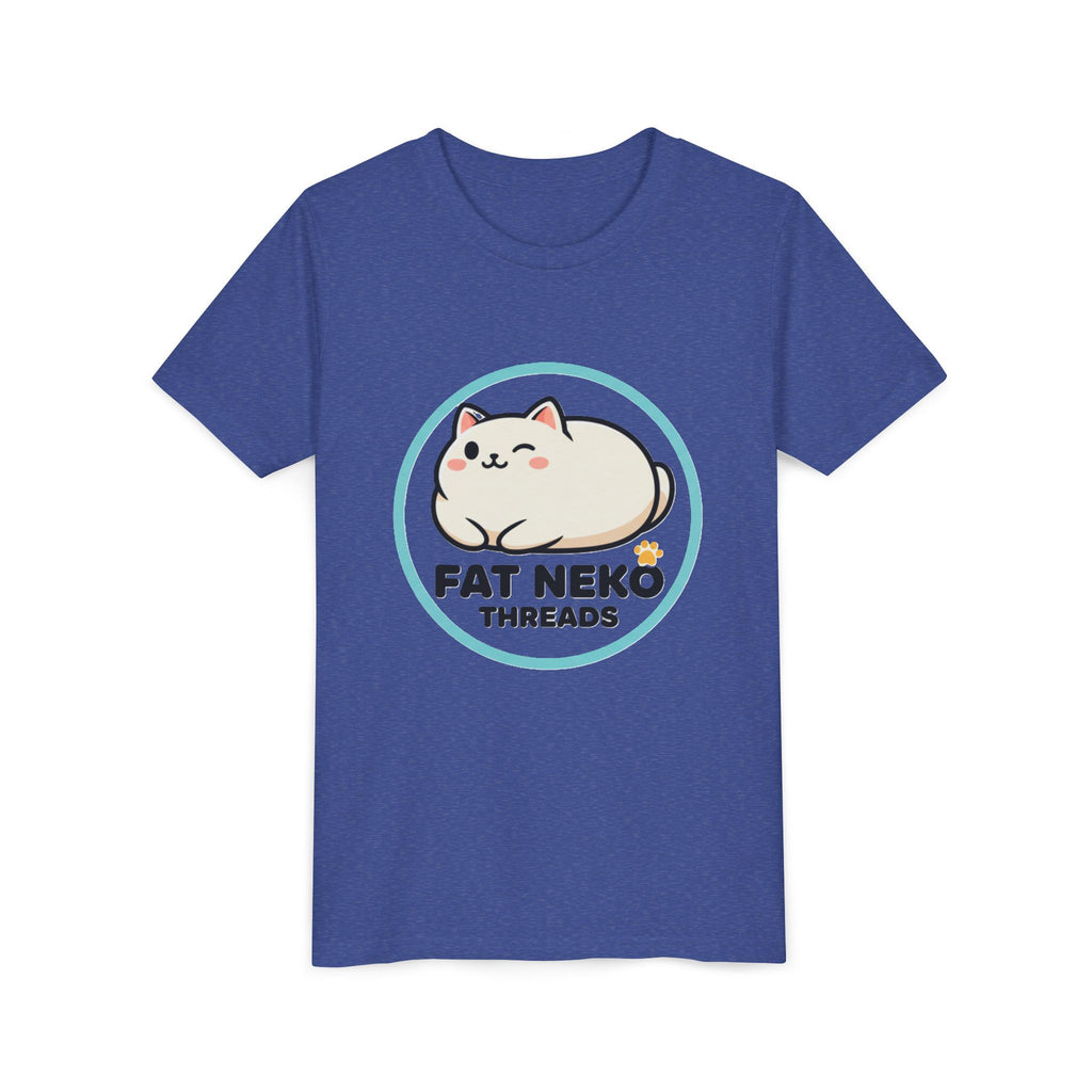 Youth Tee — Fat Neko Threads Cute Chubby Cat Logo