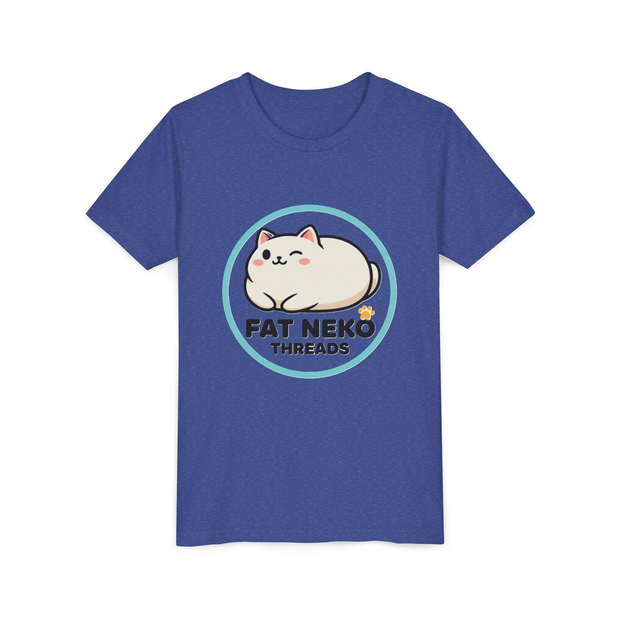 Youth Tee — Fat Neko Threads Cute Chubby Cat Logo