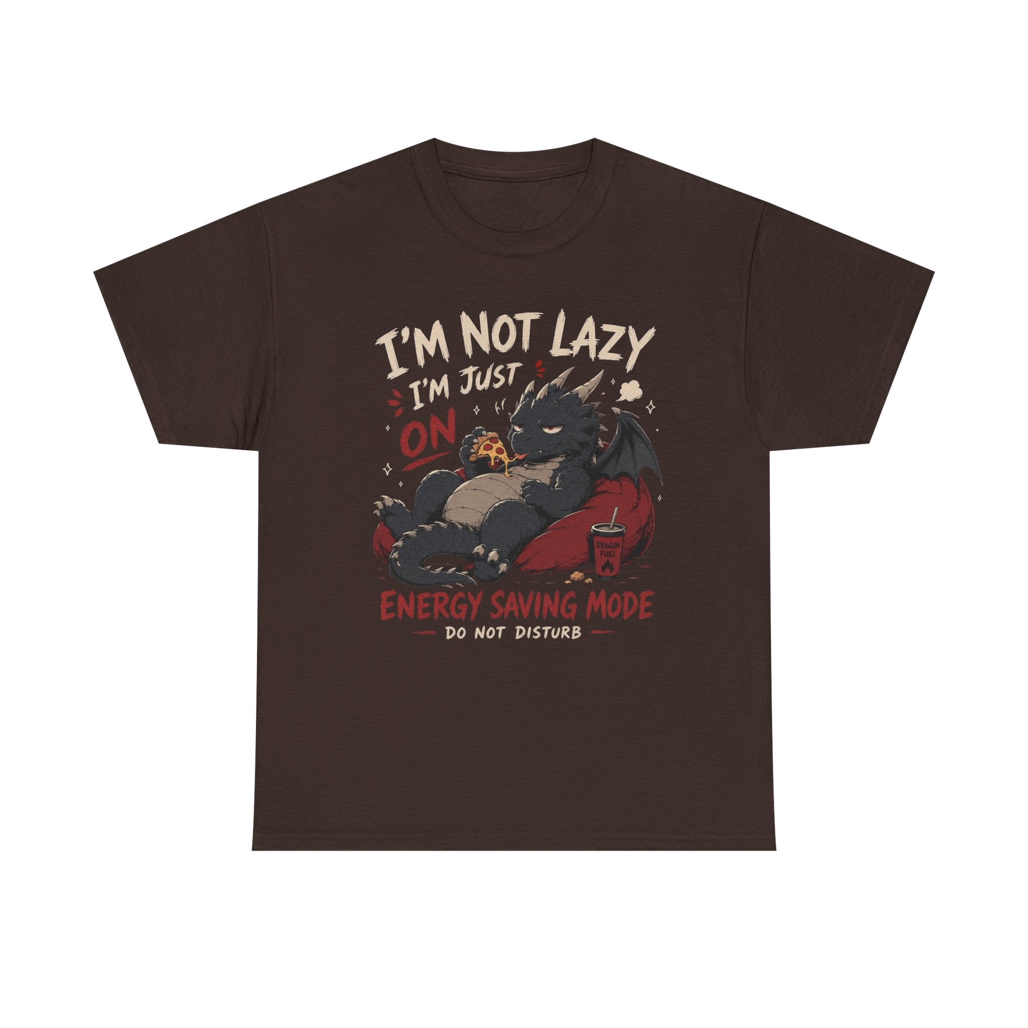 Lazy Dragon T-Shirt — "I'm Not Lazy, I'm Just On Energy Saving Mode" Graphic Tee - Adult