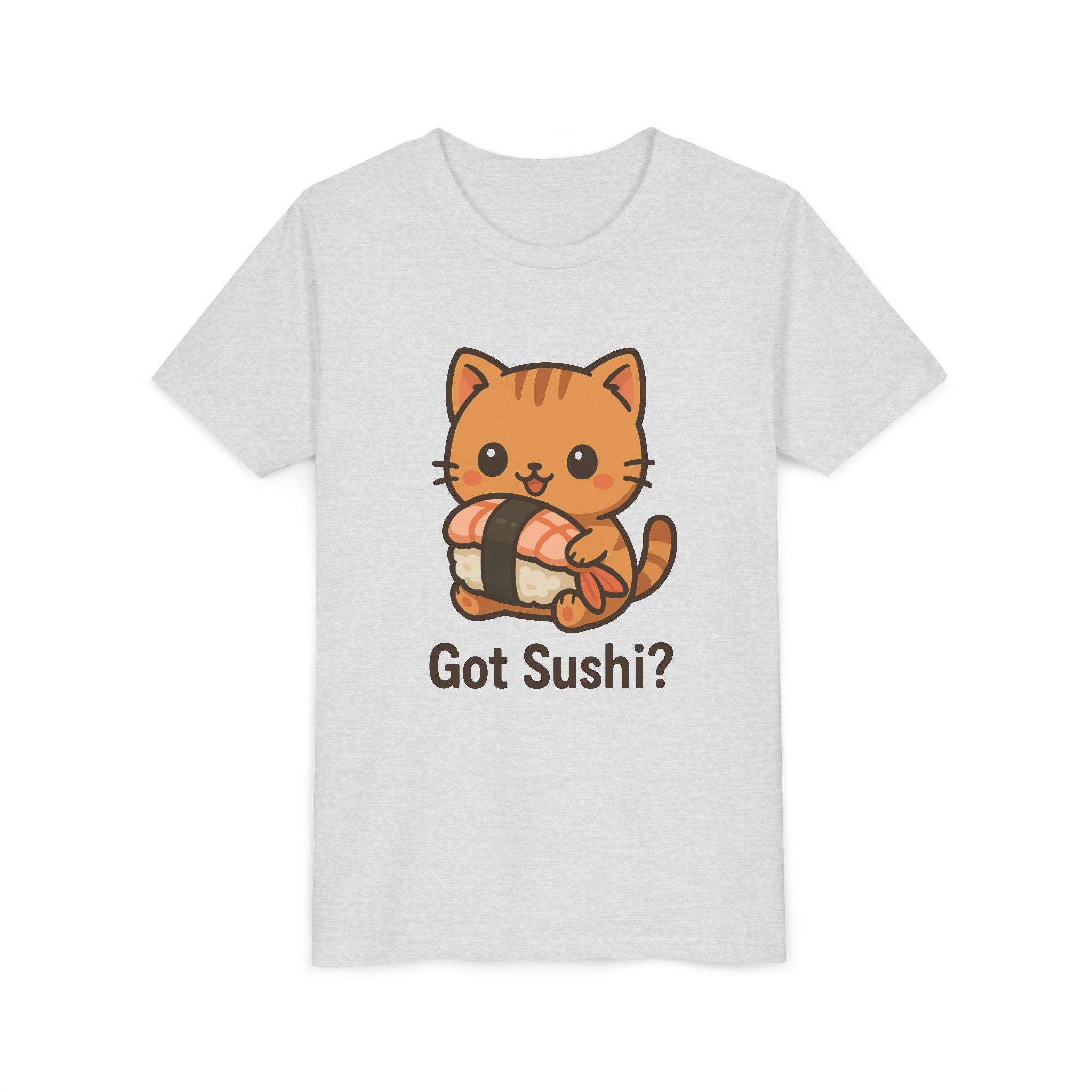 Kids 'Got Sushi?' Cute Cat Sushi Graphic Tee — Youth Short Sleeve Shirt