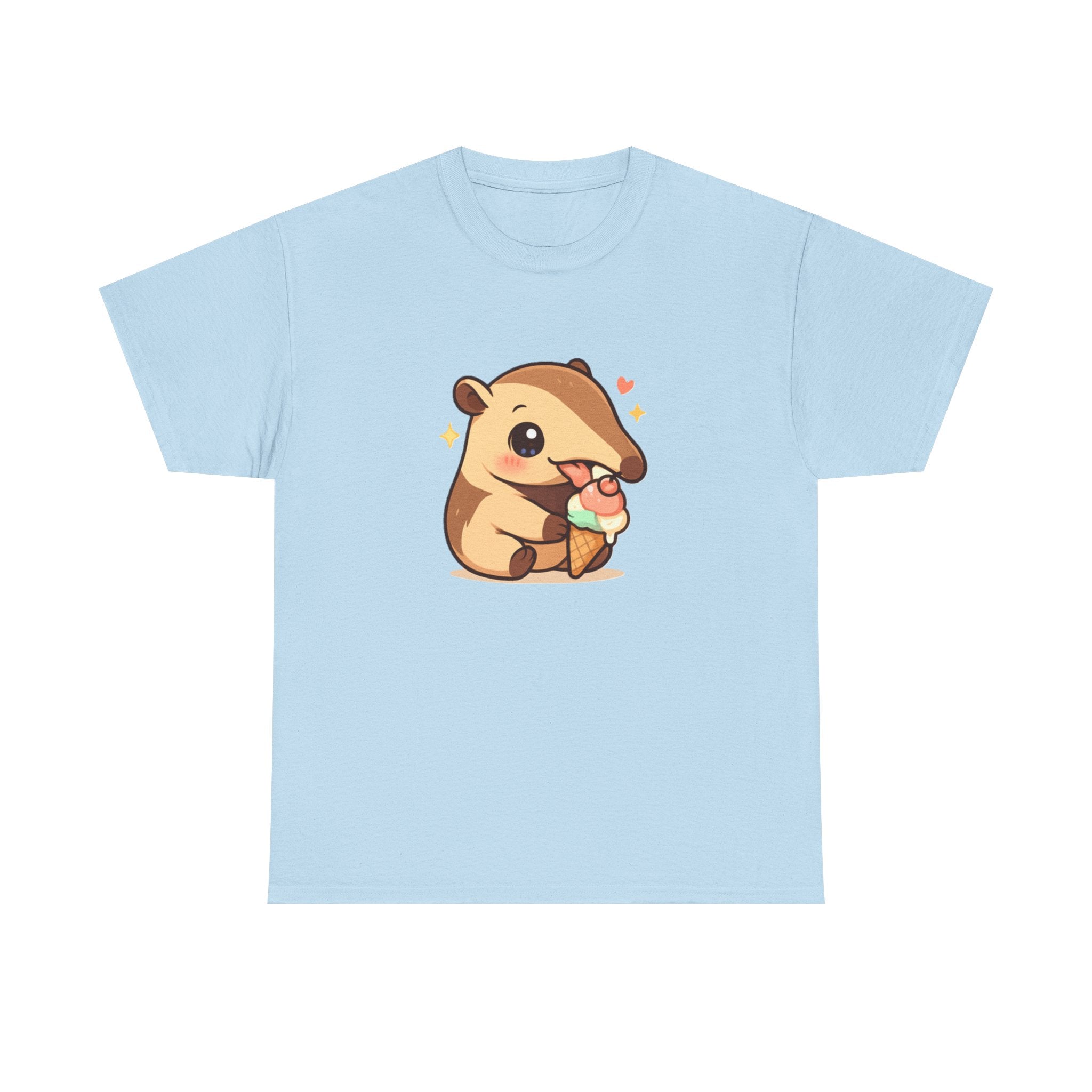 Cute Anteater Eating Ice Cream T-Shirt — Kawaii Animal Tee - Adult