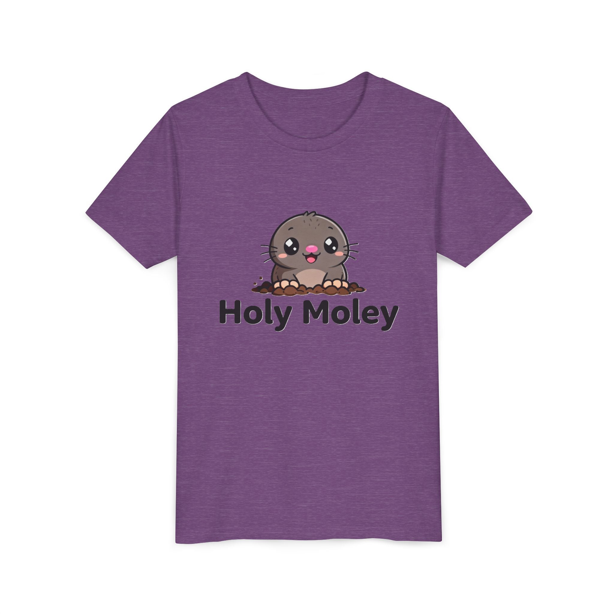 Youth Tee — Cute 'Holy Moley' Mole Kids T‑Shirt (Playful Animal Pun)