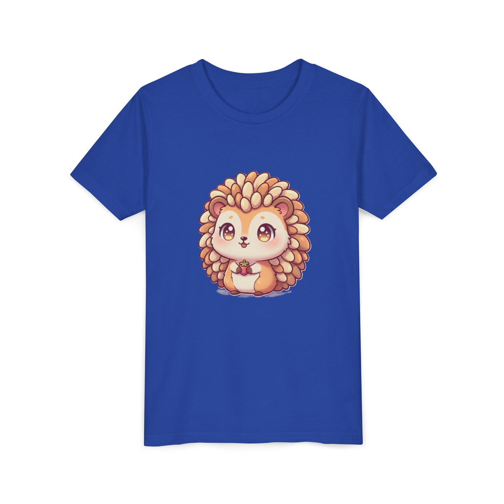 Cute Hedgehog Youth Tee — Adorable Cartoon Woodland Animal Kids Shirt