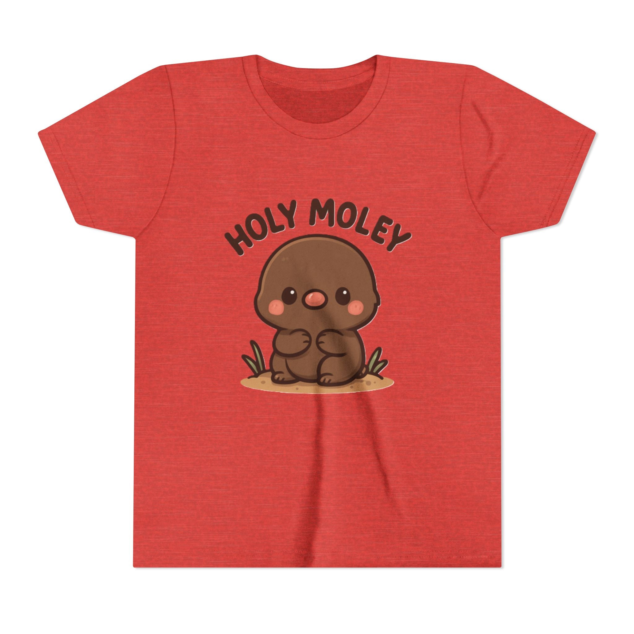 Holy Moley Kids Tee — Cute Cartoon Mole Youth Short Sleeve Shirt