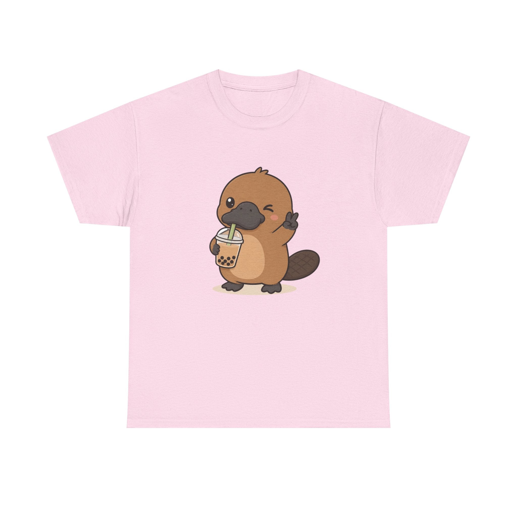 Cute Platypus Bubble Tea T‑Shirt - Adult