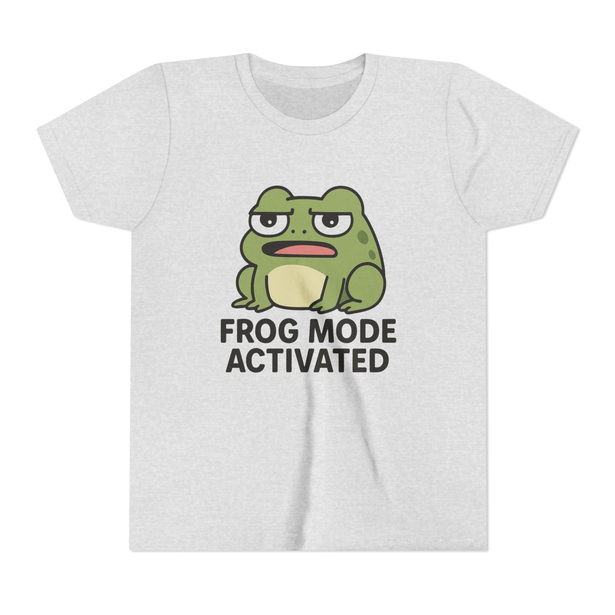 Youth Tee — 'Frog Mode Activated' Cute Frog Graphic Shirt