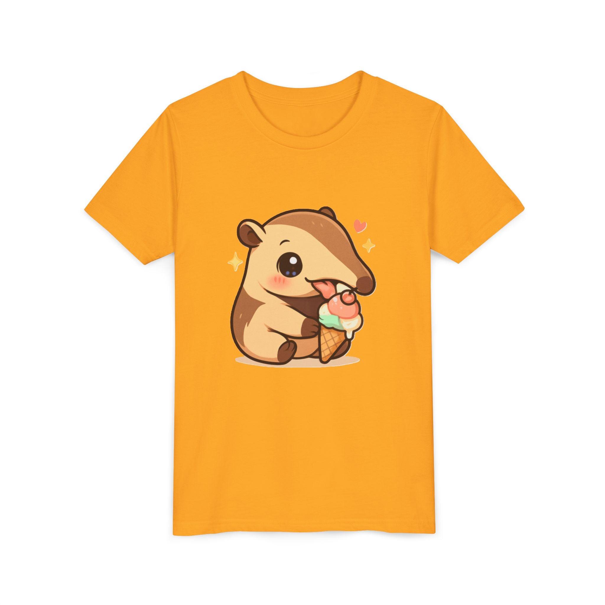 Cute Anteater Kids Tee – Kawaii Anteater Eating Ice Cream T-Shirt for Toddlers & Children