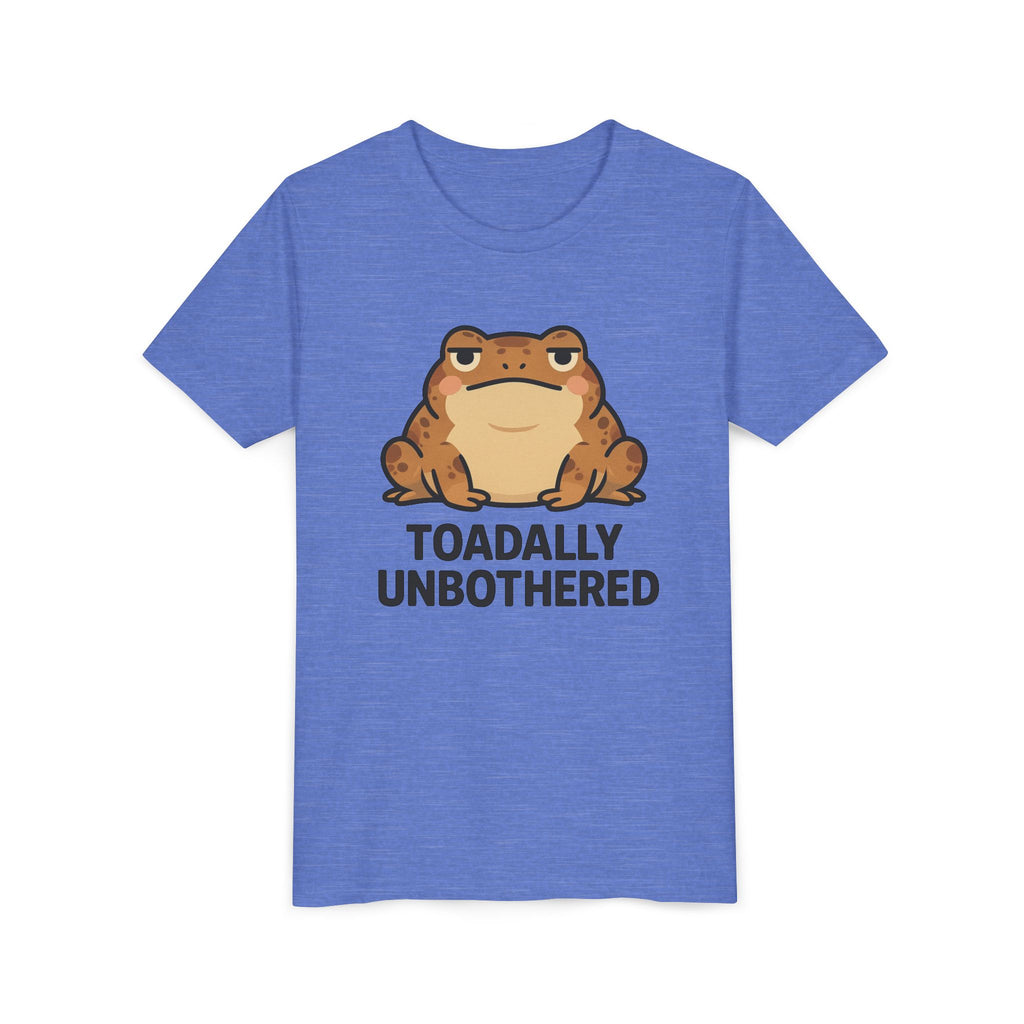 Youth Tee — 'Toadally Unbothered' Cute Frog Graphic Shirt for Kids