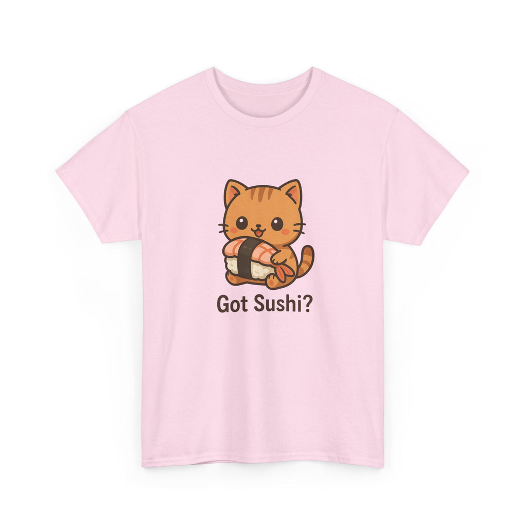 Cat Sushi T-Shirt — Cute "Got Sushi?" Kitty Graphic Tee - Adult