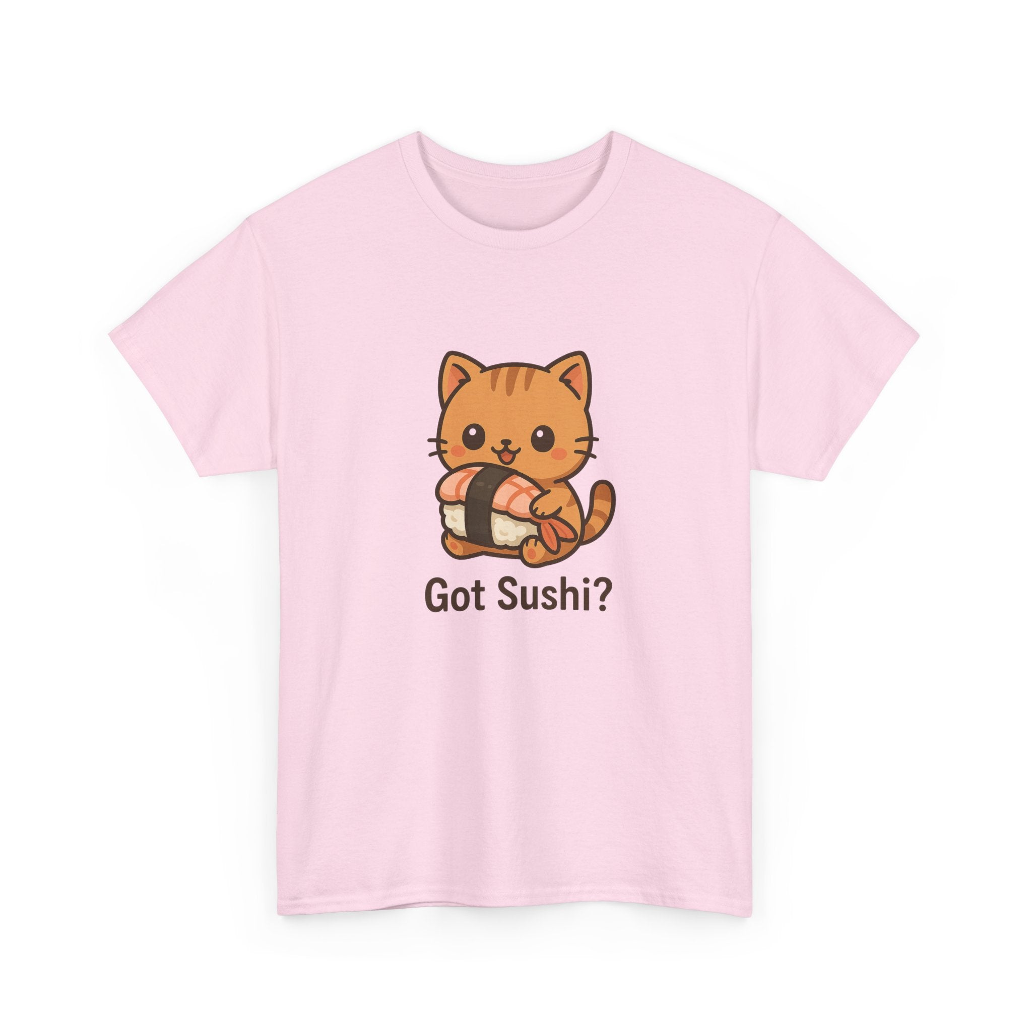 Cat Sushi T-Shirt — Cute "Got Sushi?" Kitty Graphic Tee - Adult