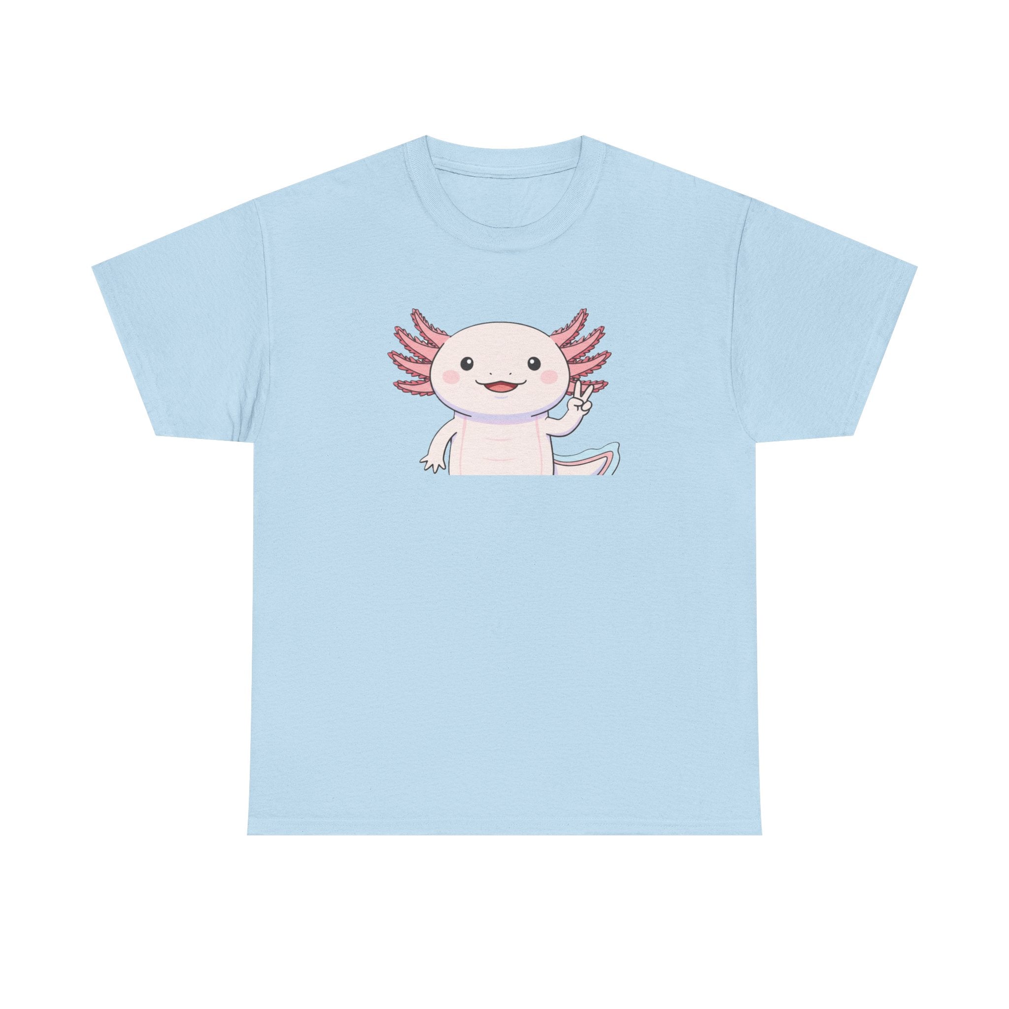 Axolotl Cute Cartoon T‑Shirt — Adorable Pink Axolotl Graphic Tee - Adult