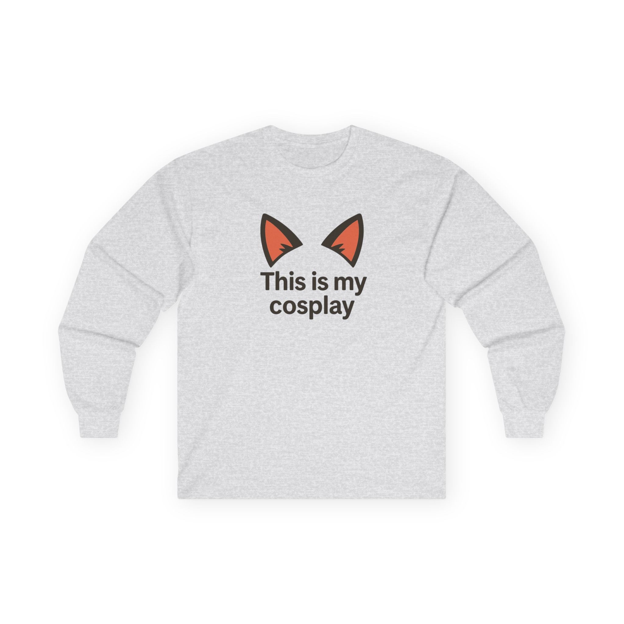 This Is My Cosplay Long Sleeve Tee — Cute Cat Ear Costume Shirt - Adult