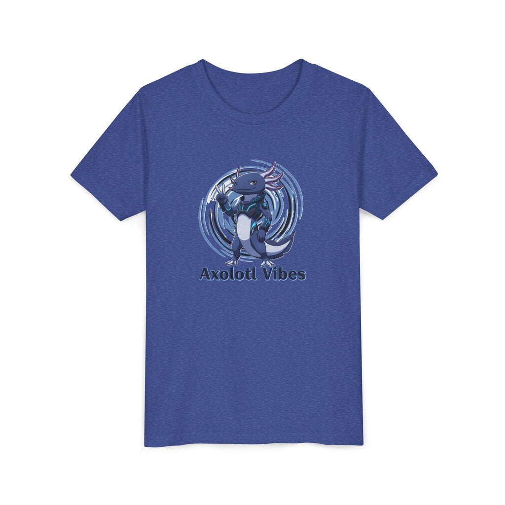 Youth Tee - 'Axolotl Vibes' Cute Axolotl Salamander Graphic Shirt - Kids