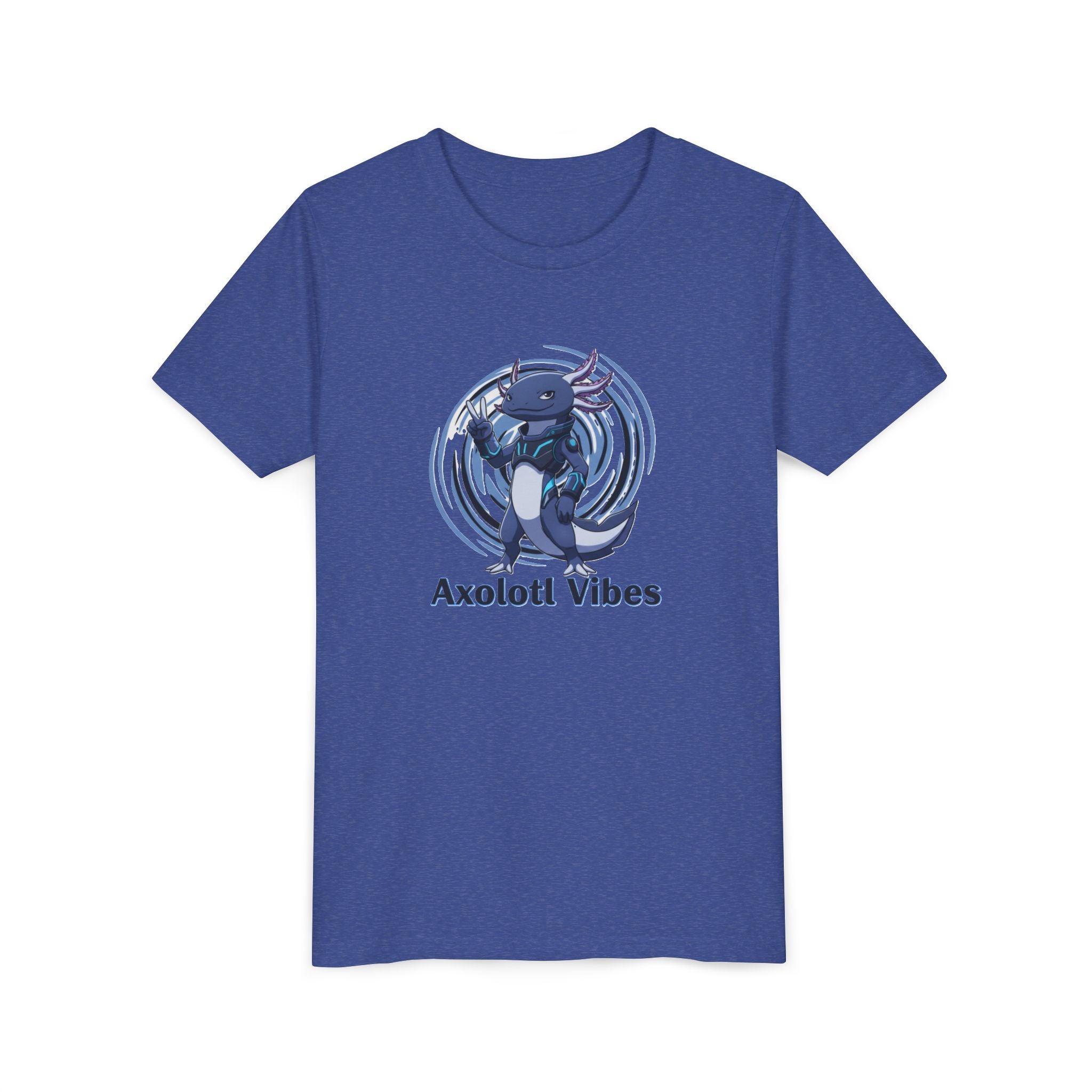 Youth Tee - 'Axolotl Vibes' Cute Axolotl Salamander Graphic Shirt - Kids