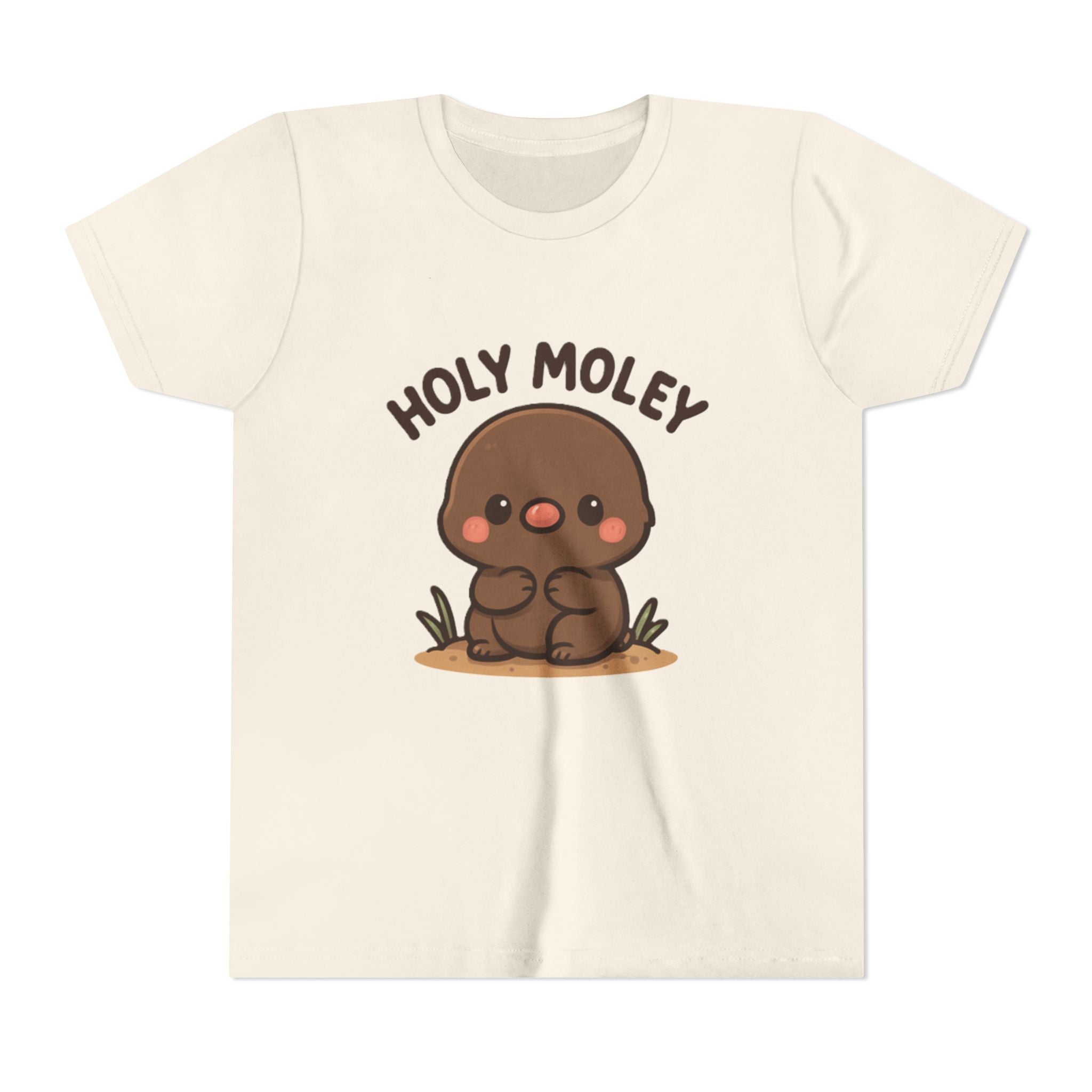 Holy Moley Kids Tee — Cute Cartoon Mole Youth Short Sleeve Shirt
