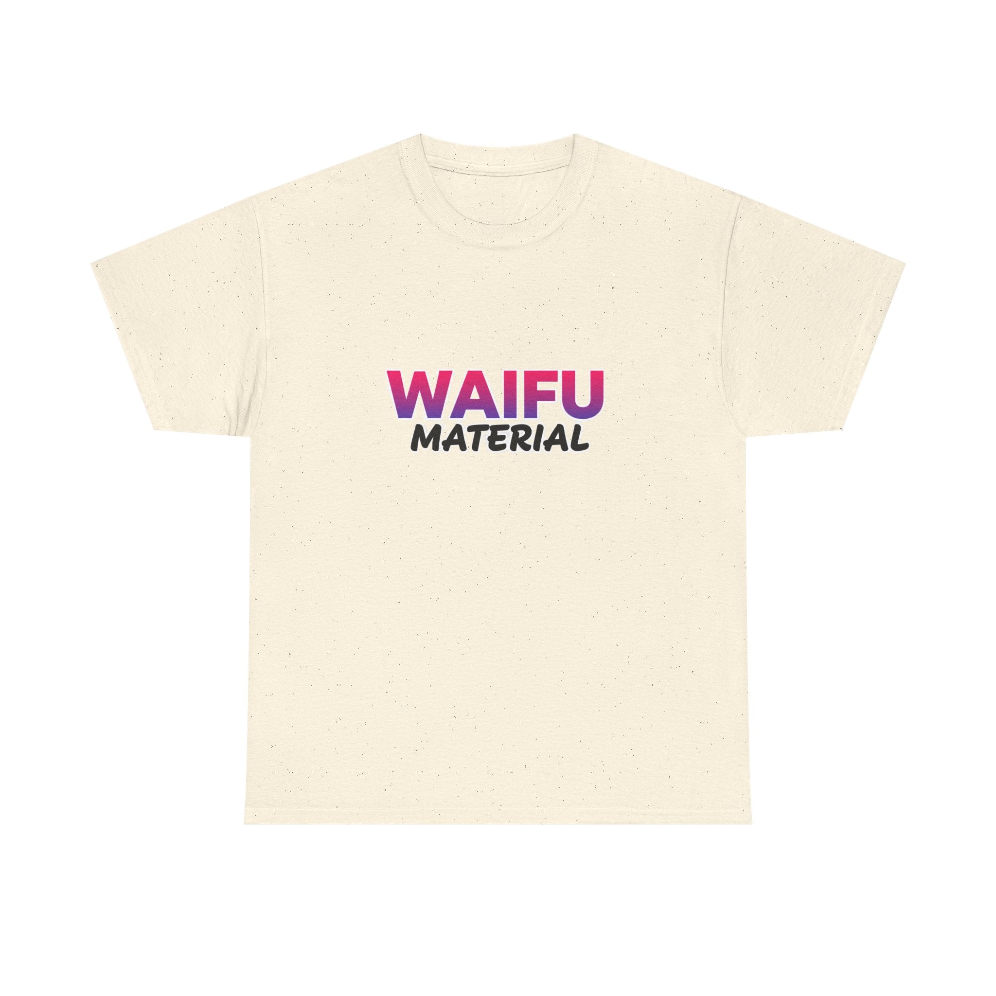 Waifu Material T-Shirt — Cute Anime Text Tee for Otaku Fans - Adult
