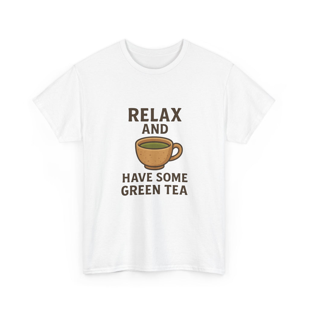 Relax and Have Some Green Tea Tee — Cute Tea Mug Graphic T-Shirt - Adult