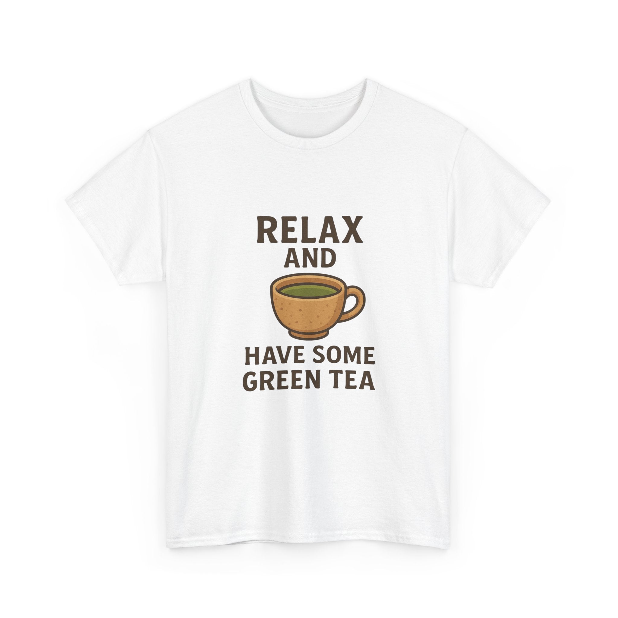 Relax and Have Some Green Tea Tee — Cute Tea Mug Graphic T-Shirt - Adult