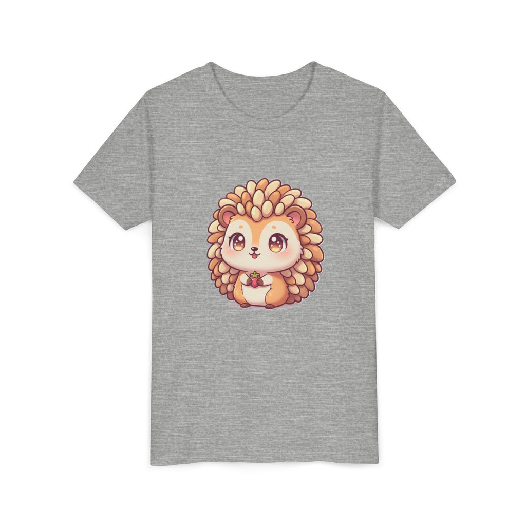 Cute Hedgehog Youth Tee — Adorable Cartoon Woodland Animal Kids Shirt