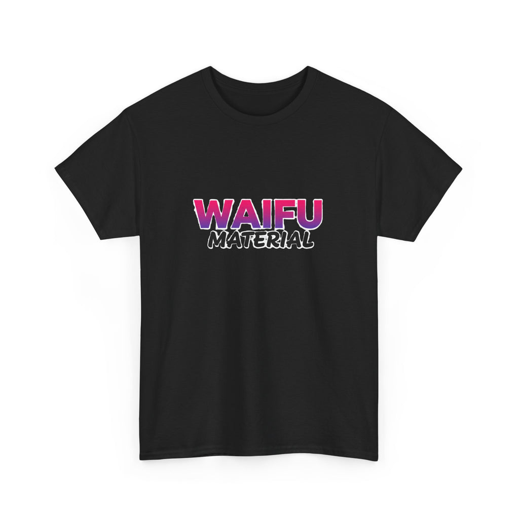 Waifu Material T-Shirt — Cute Anime Text Tee for Otaku Fans - Adult