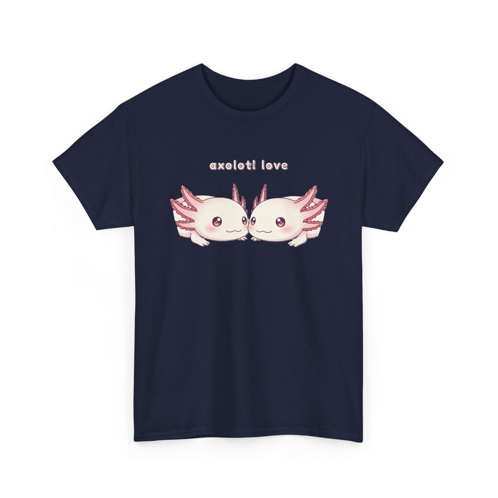Axolotl Love T-Shirt — Cute Kissing Axolotls Graphic Tee - Adult
