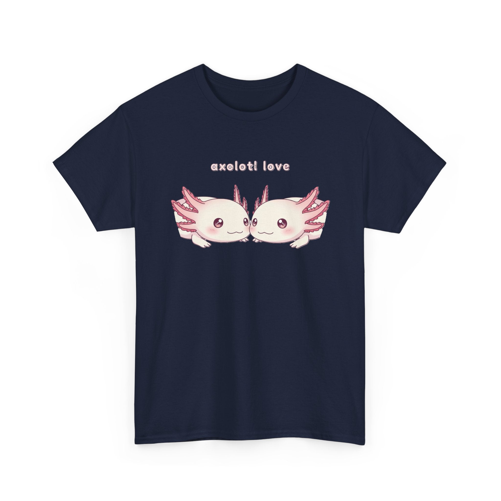 Axolotl Love T-Shirt — Cute Kissing Axolotls Graphic Tee - Adult