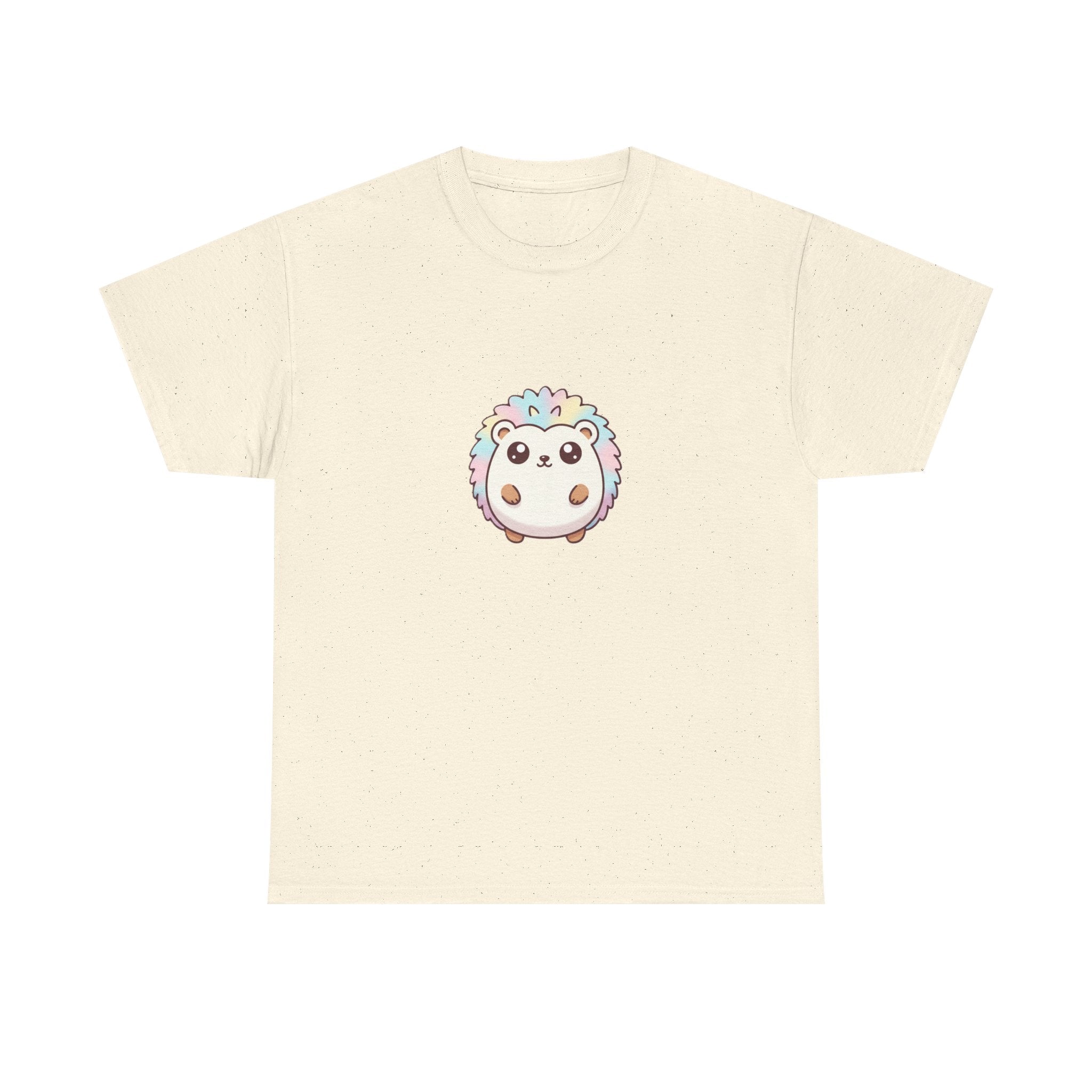 Cute Rainbow Hedgehog T-Shirt — Kawaii Animal Graphic Tee - Adult