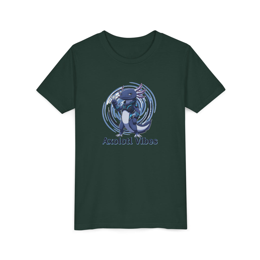 Youth Tee - 'Axolotl Vibes' Cute Axolotl Salamander Graphic Shirt - Kids