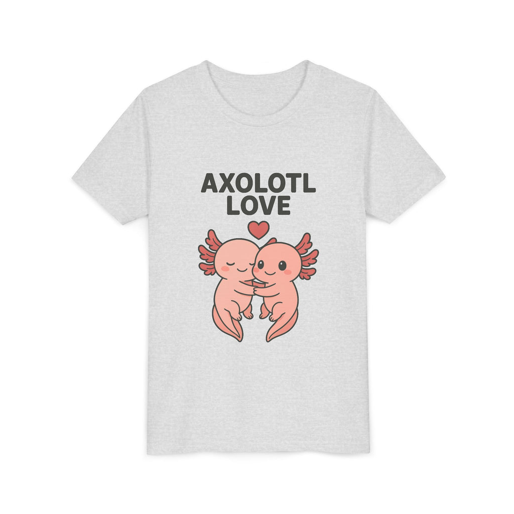 Axolotl Love Youth Tee – Cute Hugging Axolotl Salamander Kids Shirt - Kids