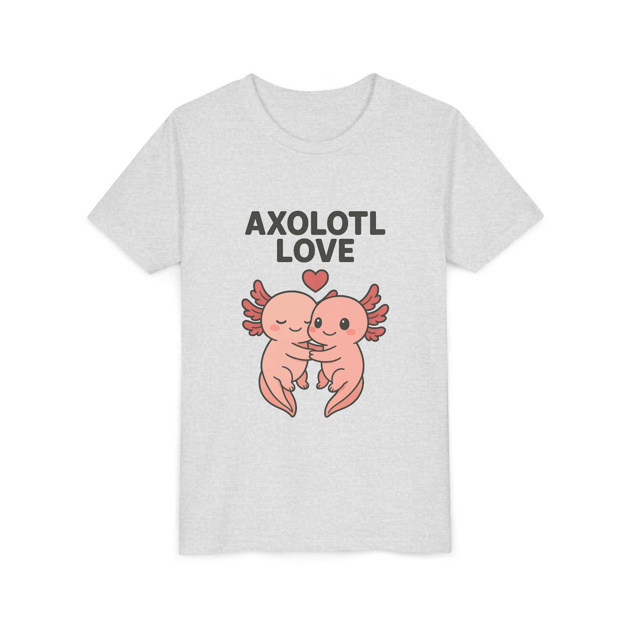 Axolotl Love Youth Tee – Cute Hugging Axolotl Salamander Kids Shirt - Kids