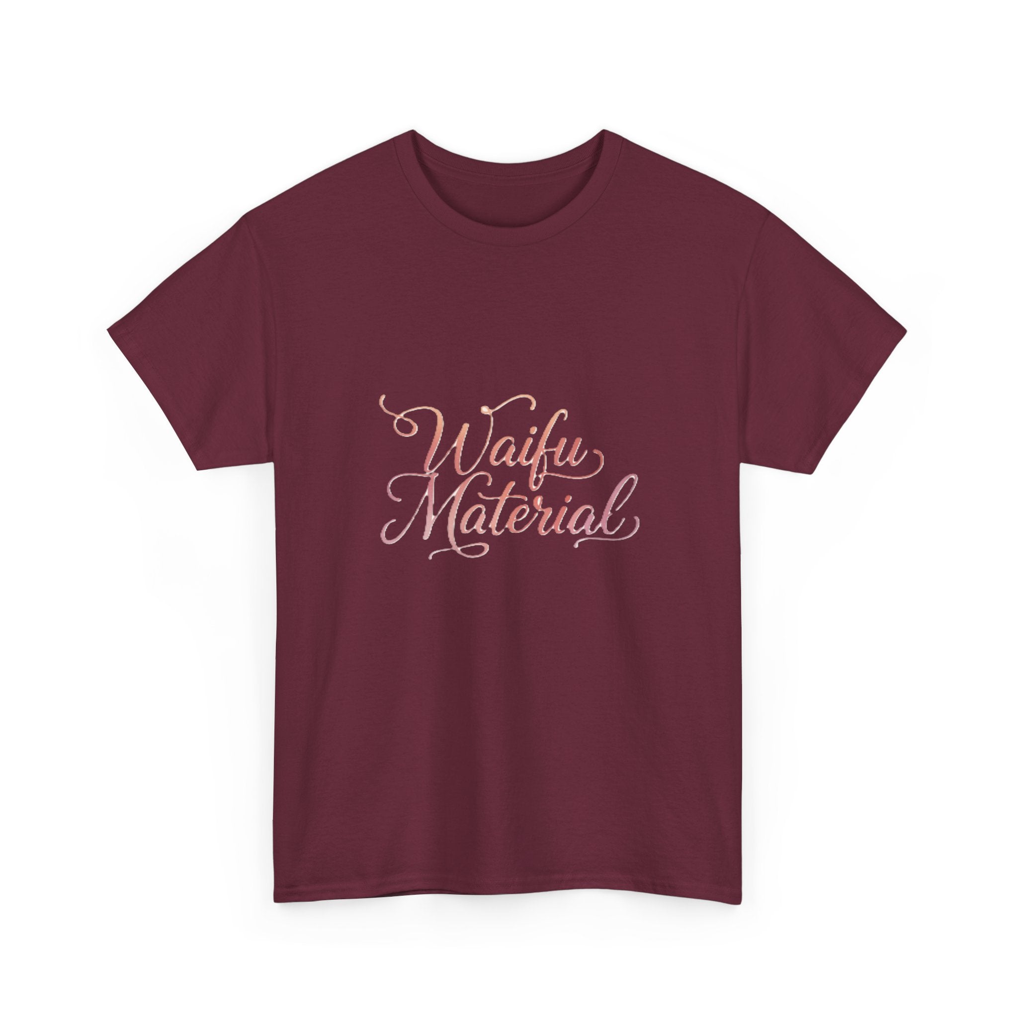 Waifu Material T-Shirt — Cute Pastel Script Anime Fan Tee - Adult