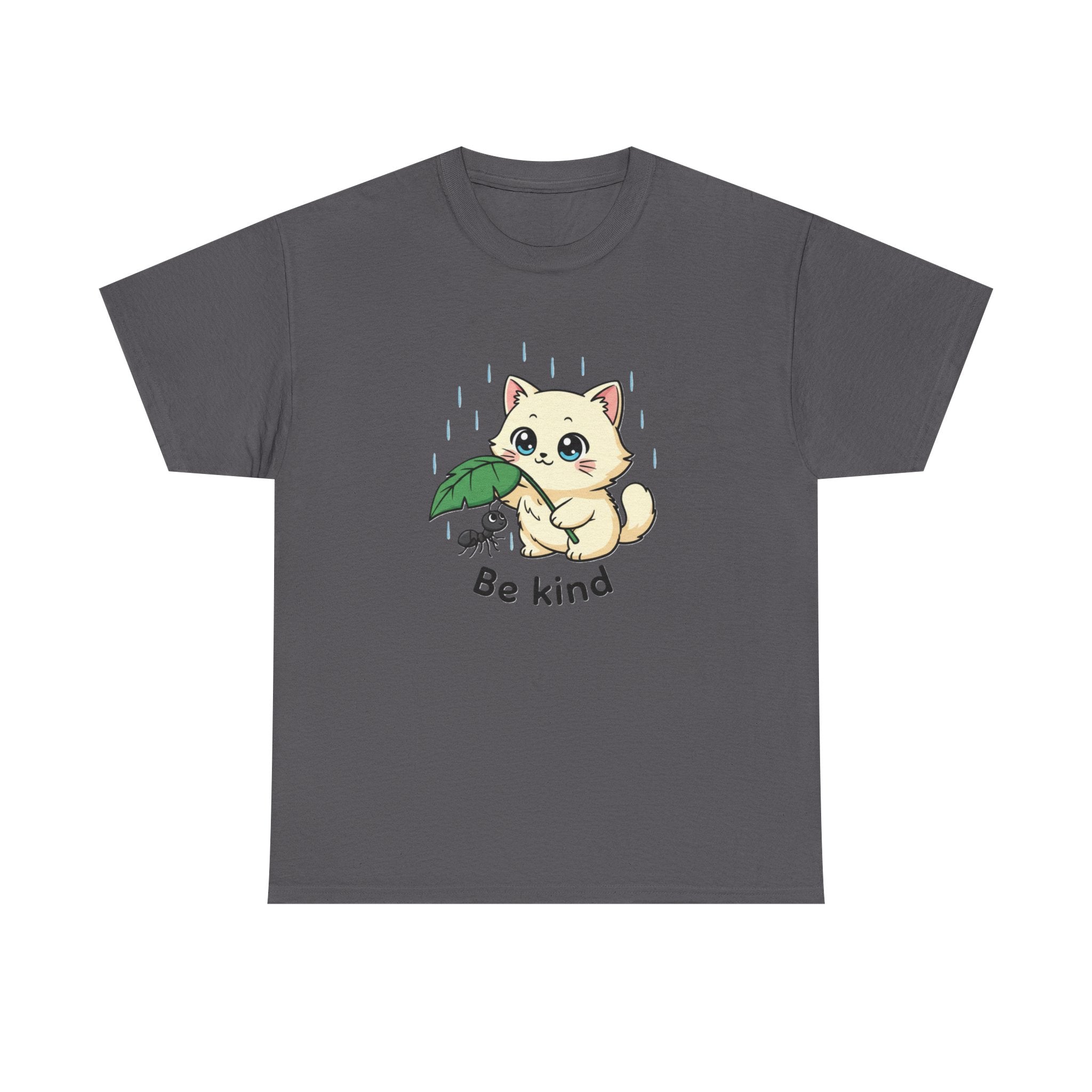 Be Kind Kitten T-Shirt — Cute Cat and Ant Illustration Tee - Adult