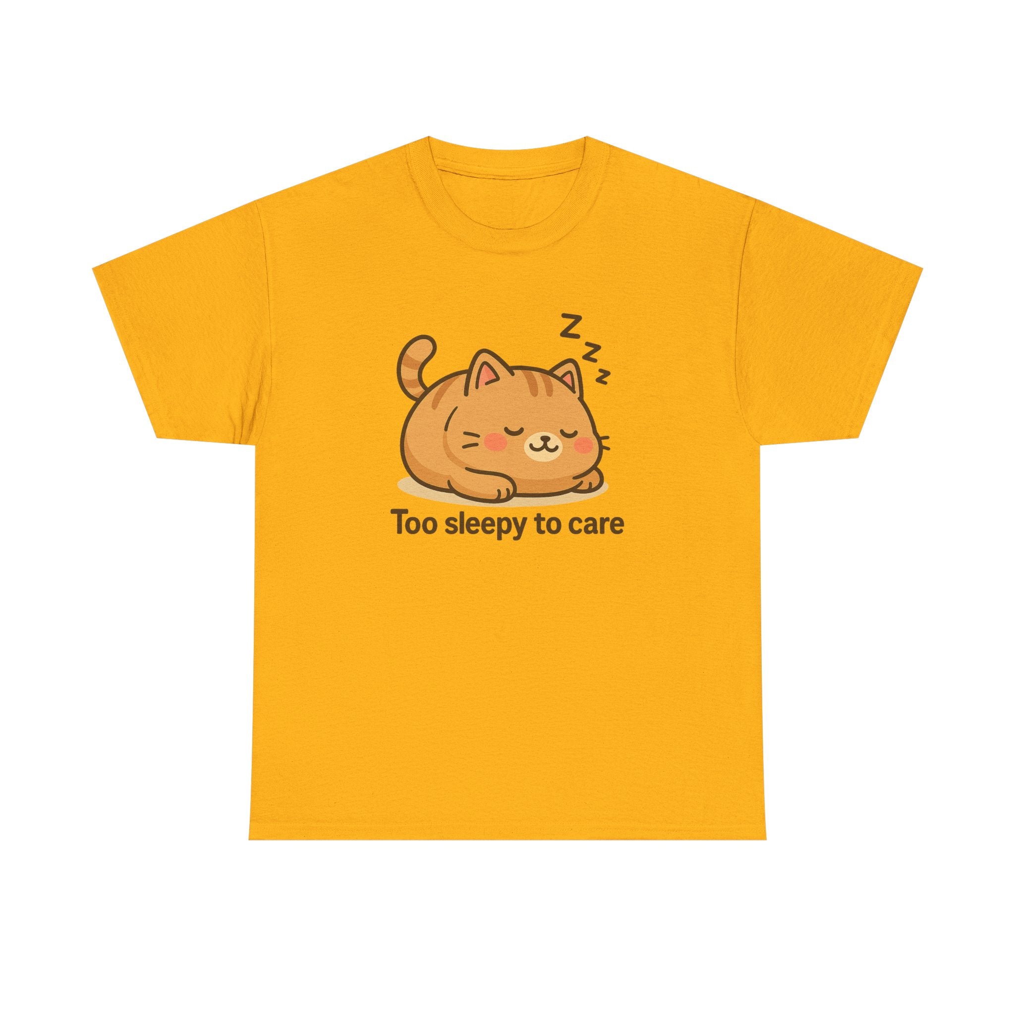 Too Sleepy to Care Cat T-Shirt - Adult