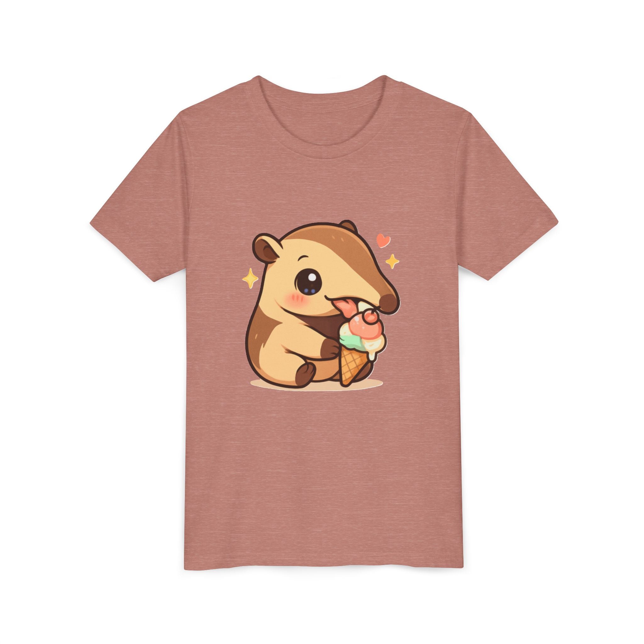 Cute Anteater Kids Tee – Kawaii Anteater Eating Ice Cream T-Shirt for Toddlers & Children