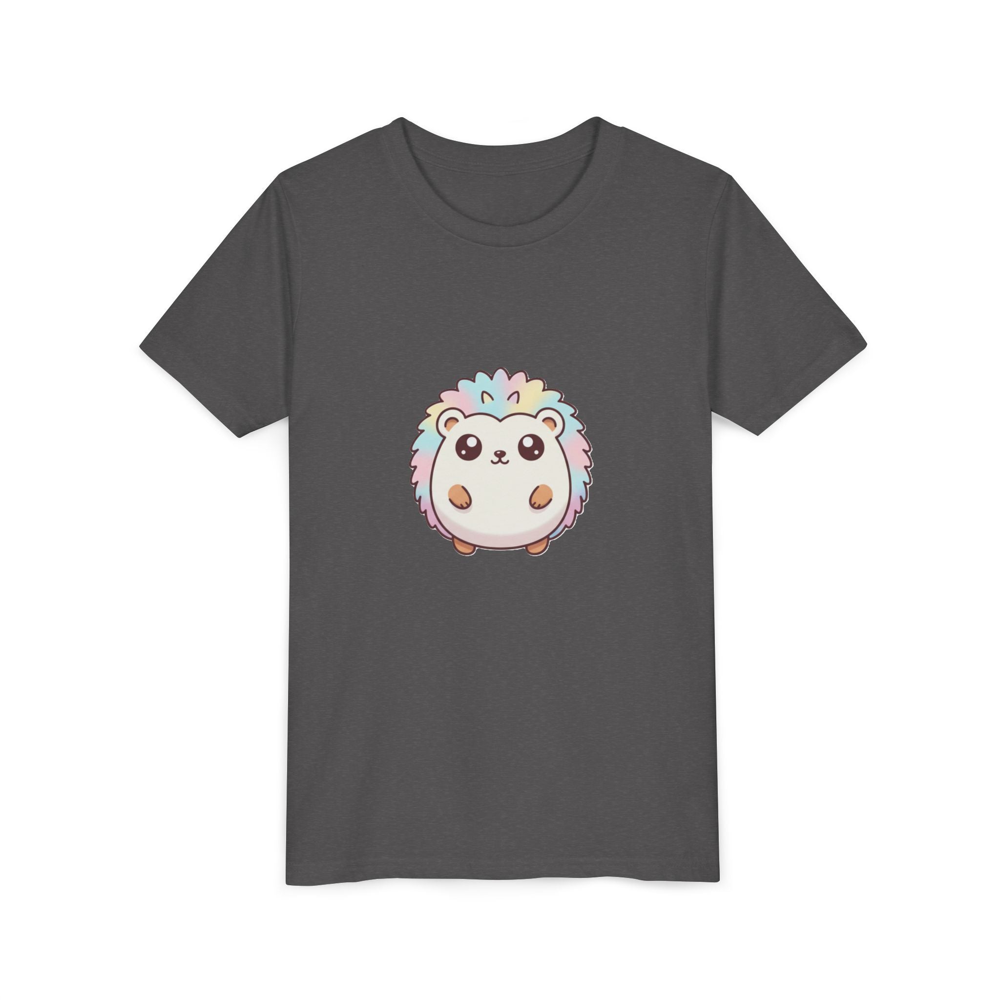 Kids Rainbow Hedgehog T‑Shirt — Cute Pastel Animal Youth Tee