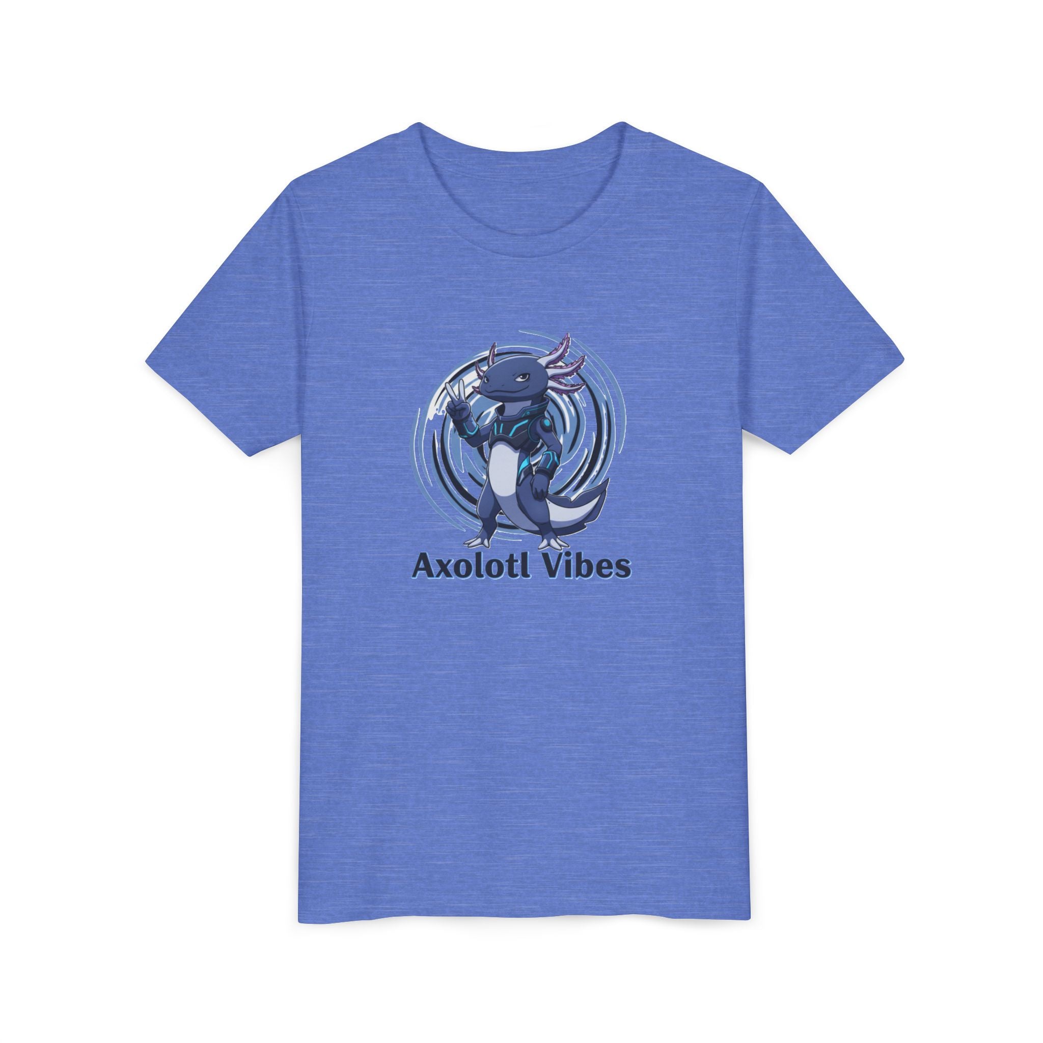 Youth Tee - 'Axolotl Vibes' Cute Axolotl Salamander Graphic Shirt - Kids