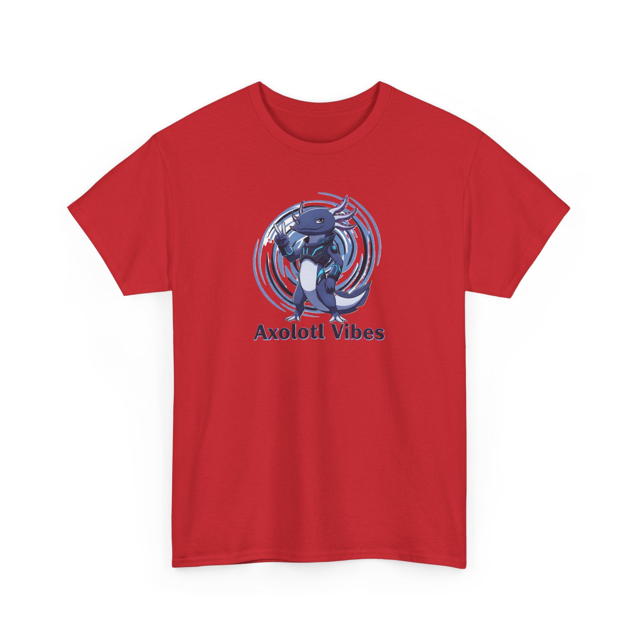 Axolotl Vibes T-Shirt — Cool Blue Axolotl Graphic Tee - Adult